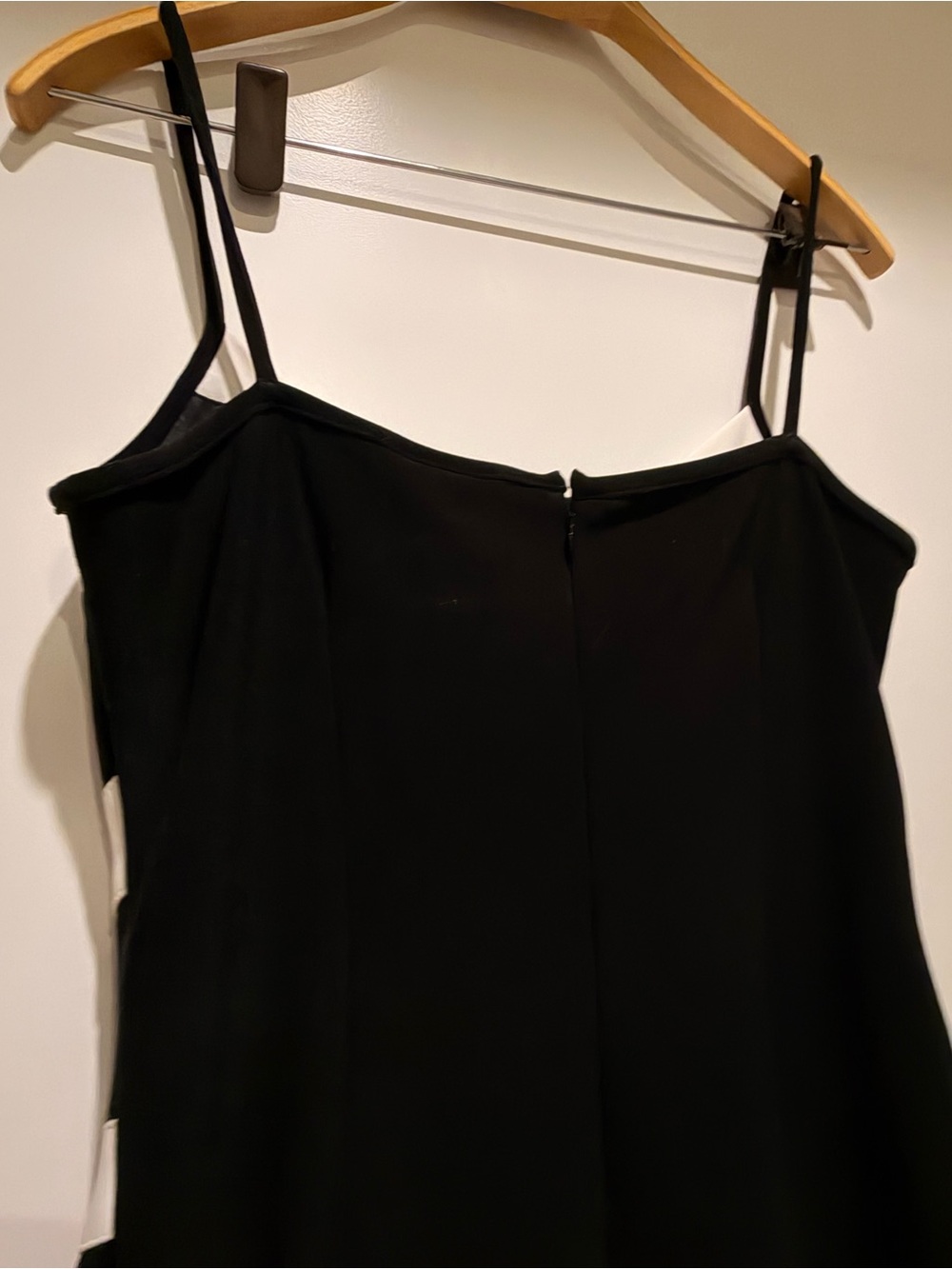 Joseph Ribkoff Black Dress with White Diagonal Banding - Picture 6 of 6